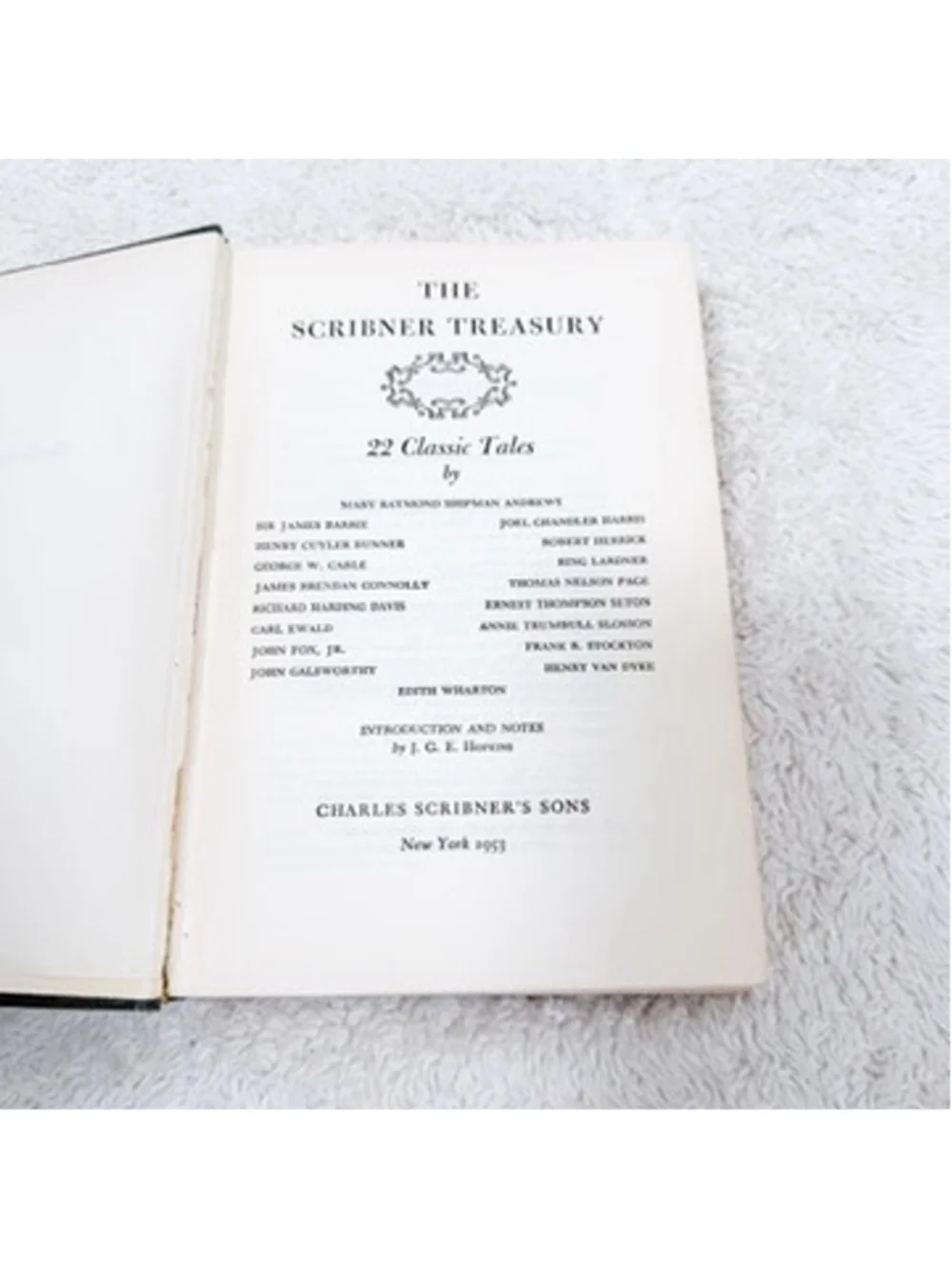 The Scribner Treasury 22 Classic Tales Hardcover Book 1953 Vintage Anthology